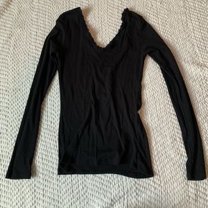 perfect for winter lacy black top